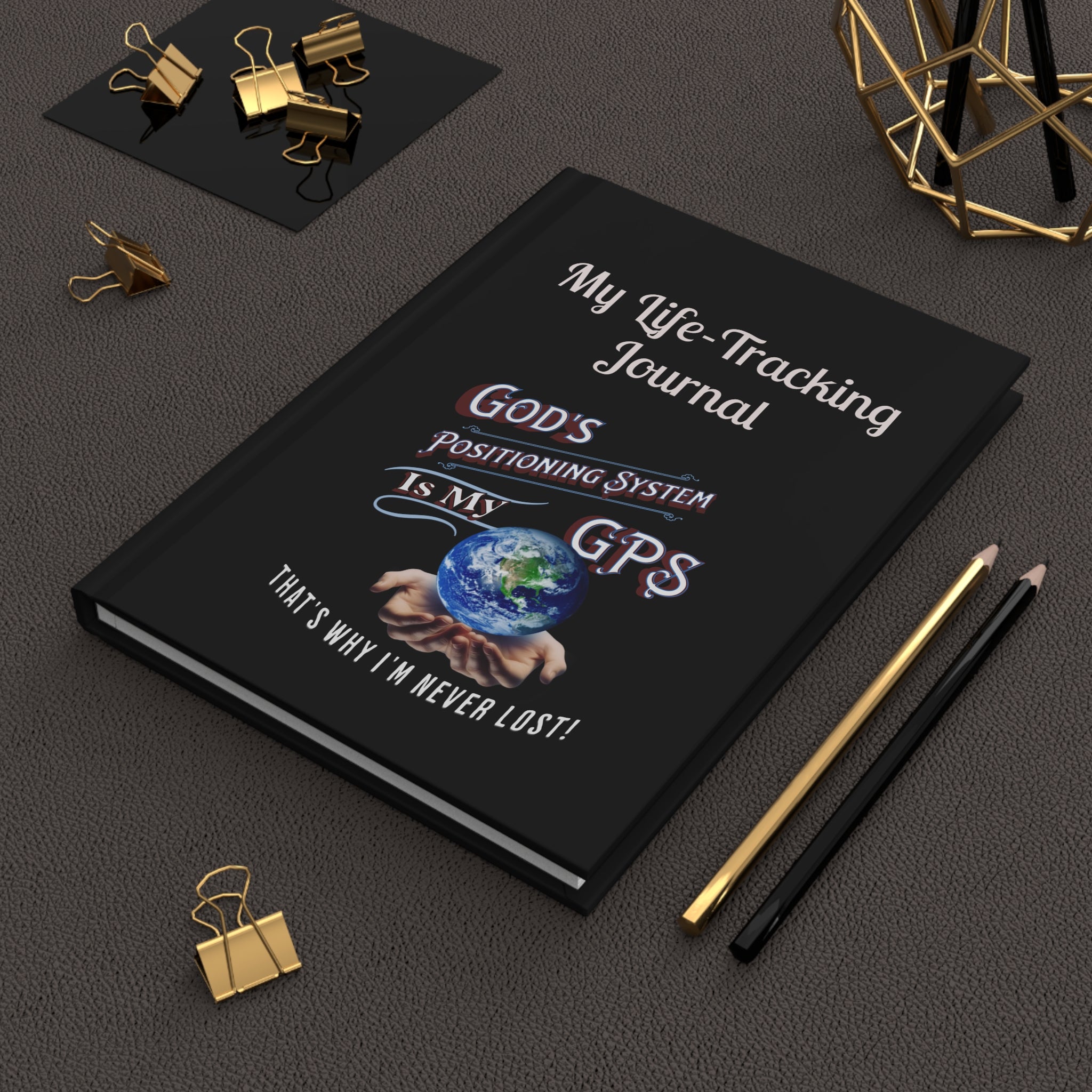 GPS Hardcover Personal  Soul-Tracking Journal. Match It With Black Morning Mug With-A-Message!