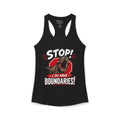 I Do Have Boundaries Black Racerback Sleeper-Tank for Women. Wear It On Your:" DON'T BUG ME DAY!" And Smile!