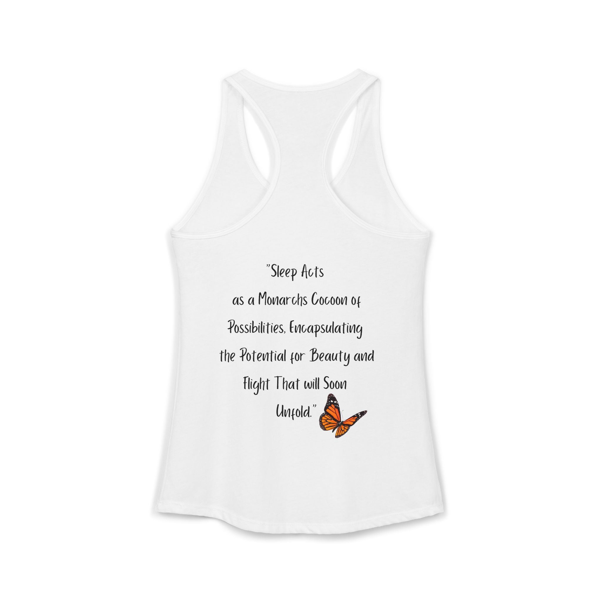 CC Blu's White Racerback Sleeper-Tank For Women Matches Monarch Miracle Shorts, Socks & Lounge Pants