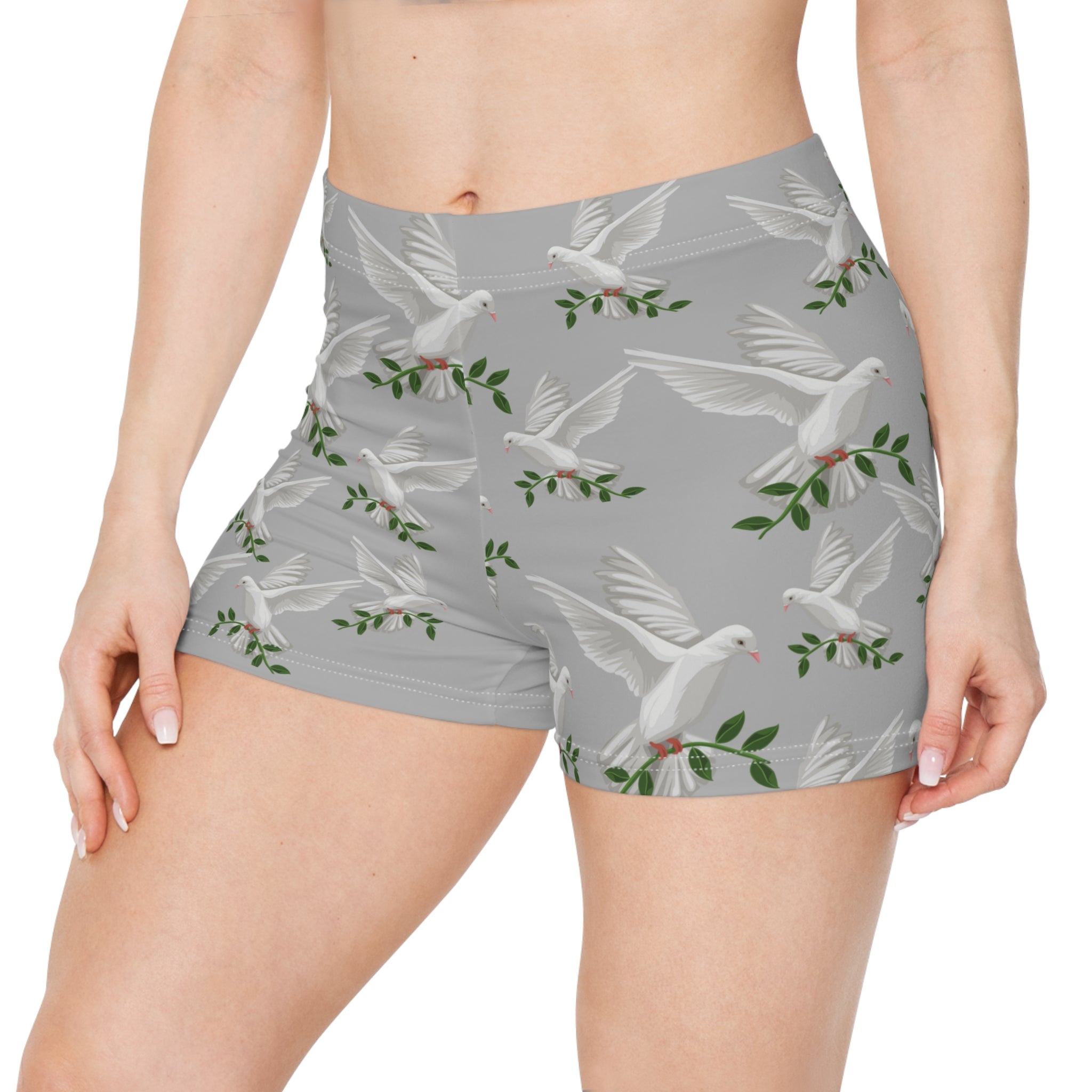 God's GPS Inspirational Women's Gifted Grey "Little Boy" Shorts. Match Them With CC Blue SlumberWear With-A-Message.