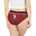 CC Blu's Cardinal Red 2 to 5 Piece SlumberWear Hipster Panties "Dove of Peace" With-A- Message Inspirational Gift Sets.