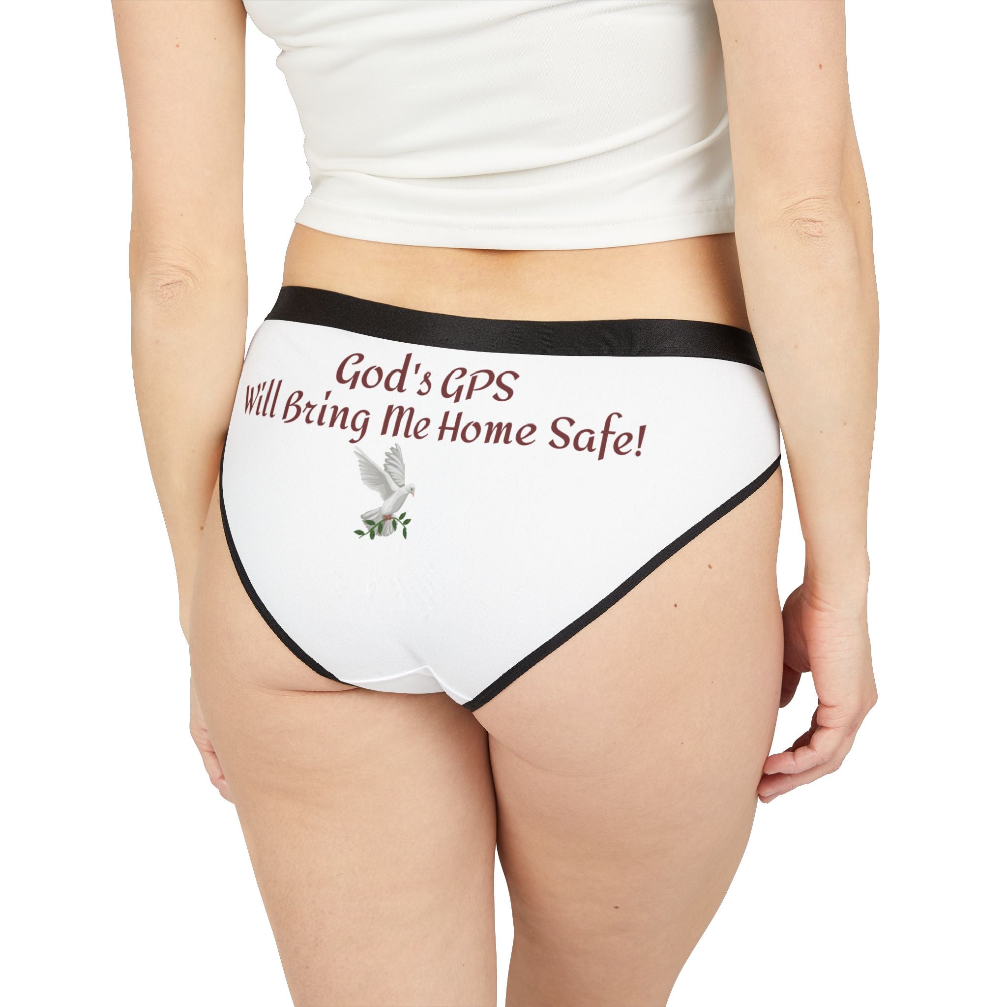 God's GPS Women's Inspirational Wake-up White Underwear With-A- Message! Match it With CC Blu's Sleeper Shirt T-Dress & Socks!