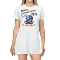 GPS God's Positioning System Whisper White SleeperT-Dress With-A-Message. Match With CC Blu SlumberWear Sleep-Shorts & Socks.