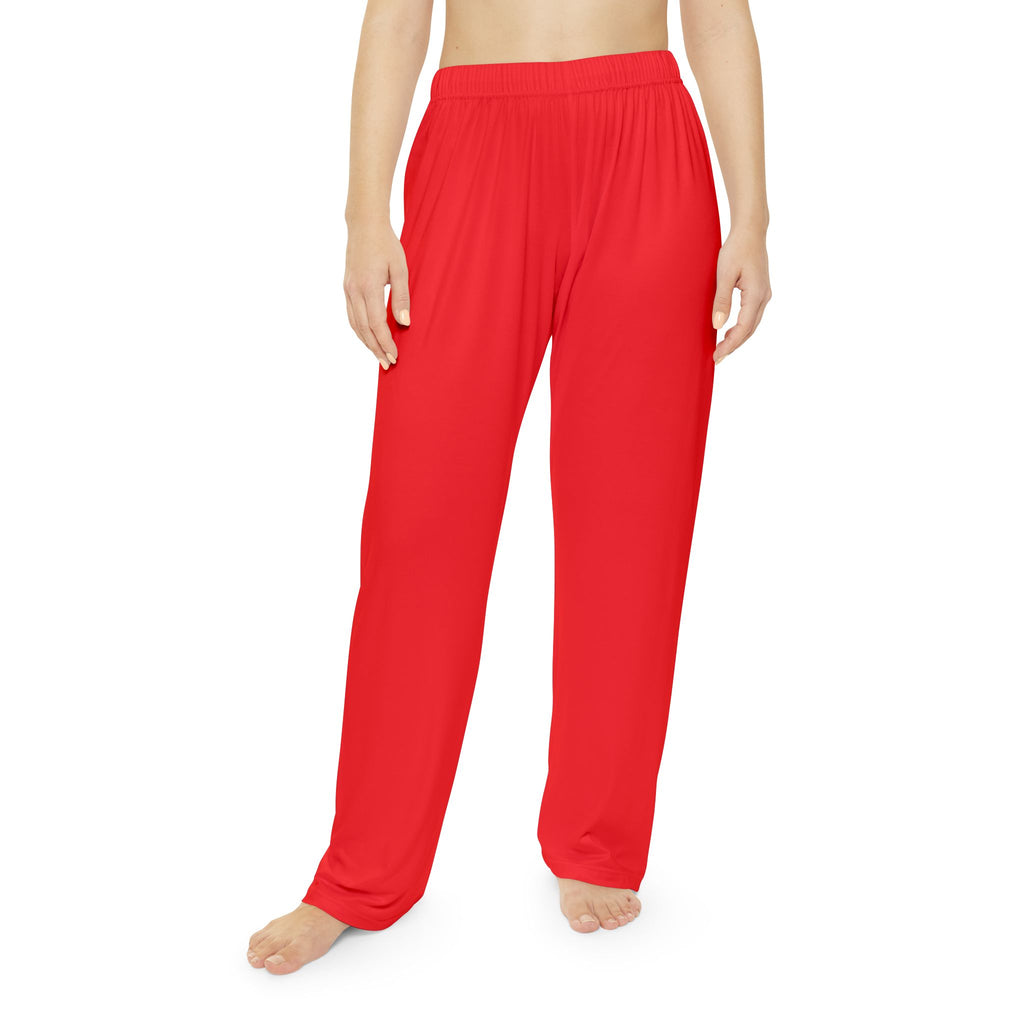 The Happy Habit Woman's Bright  Red Pajama Bottoms With-A-Message. Mix & Match (see Images) With CC Blu SlumberWear Happy Habit Sleep-Shirt, Socks & Mug.