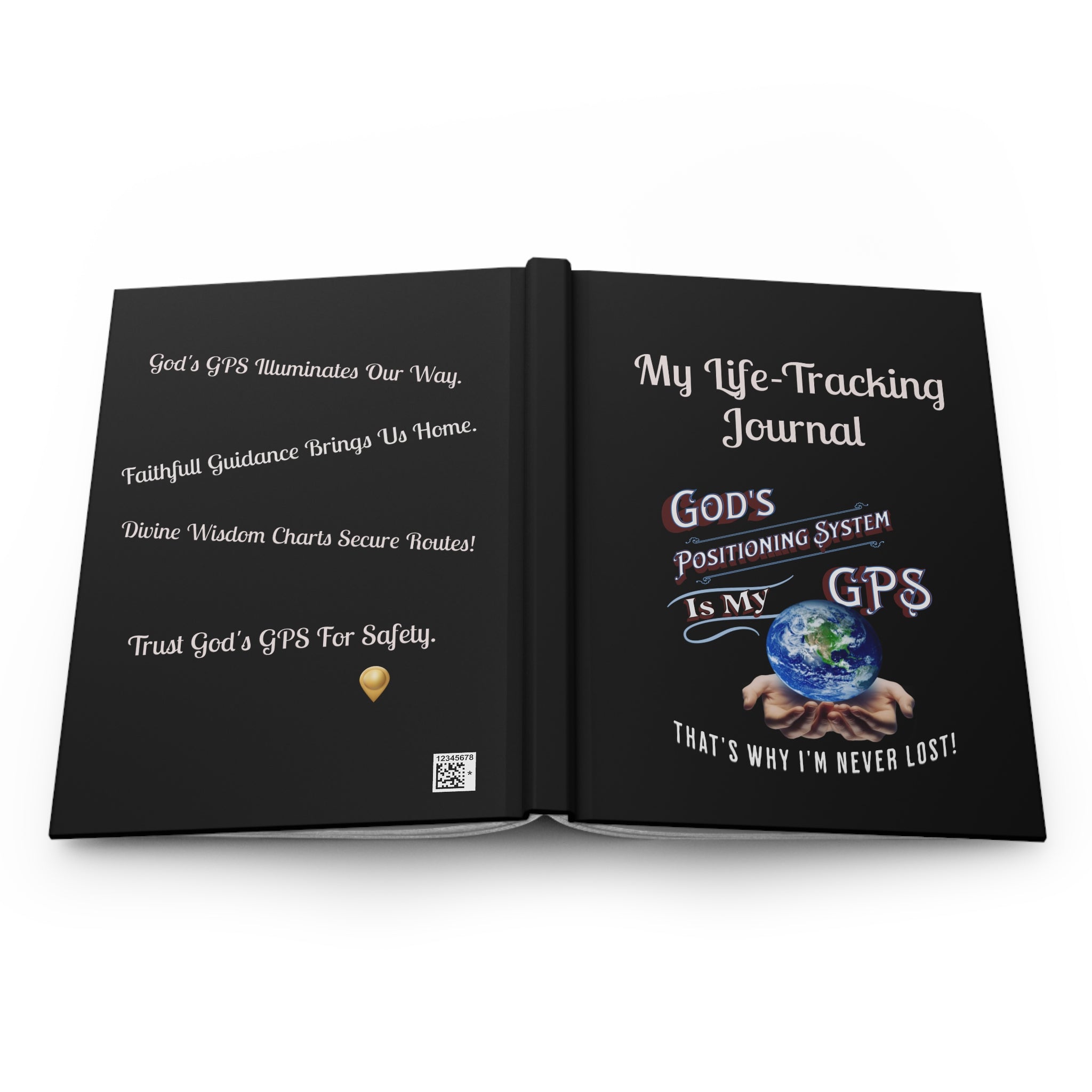 GPS Hardcover Personal  Soul-Tracking Journal. Match It With Black Morning Mug With-A-Message!