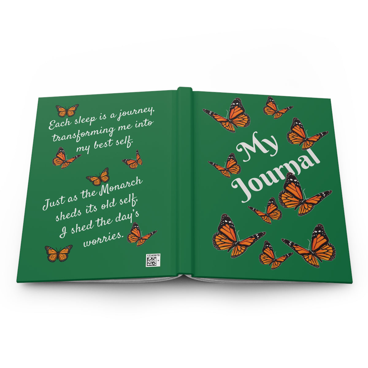 Monarch Miracles Goddess Green Hardcover Life-Tracking Journal Fits Perfect With CC Blu's Matching Miracle Mug & Socks