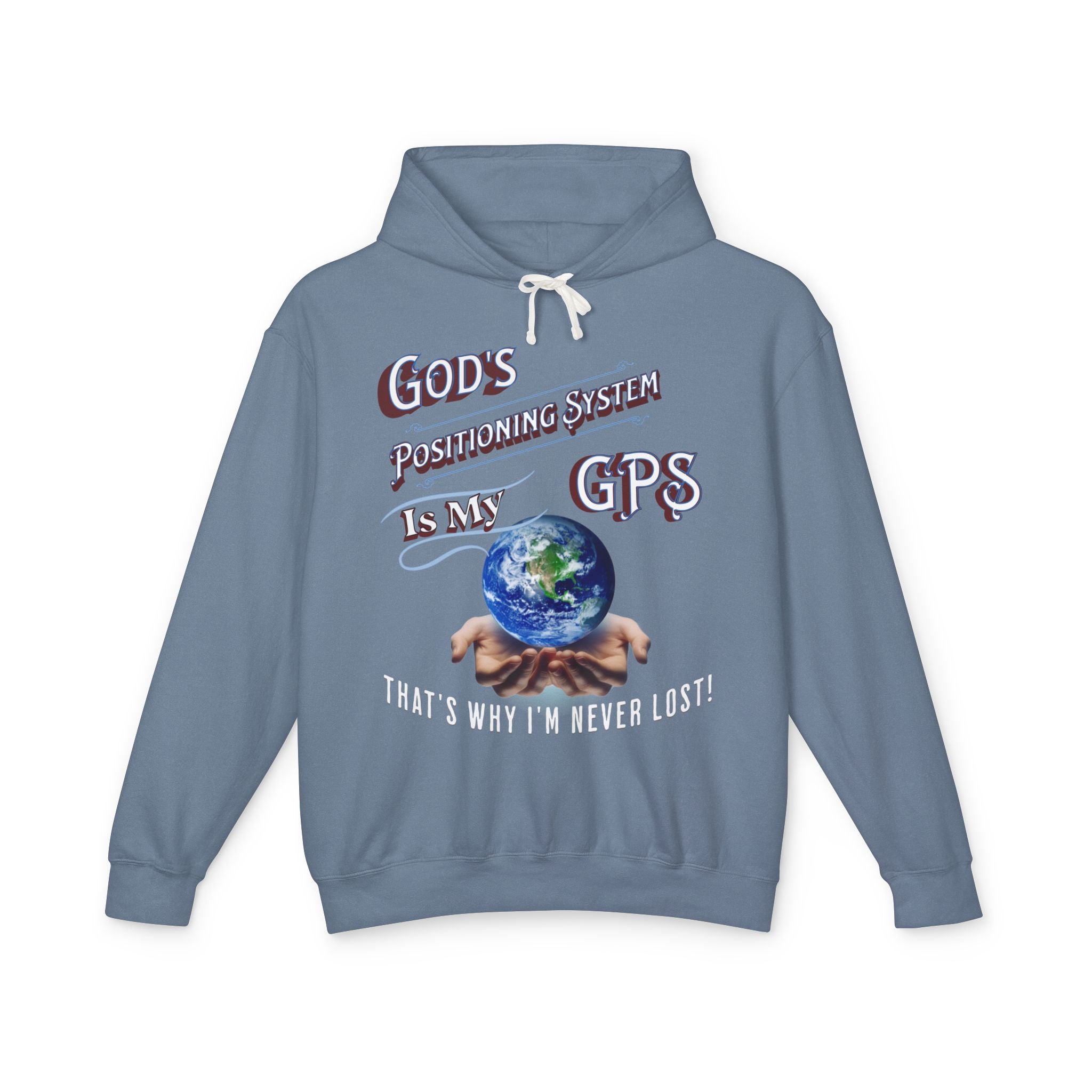 GPS Blue Jean SlumberWear Hooded Sleep-Shirt Designer Premium Quality. With-A-Message Just 4 You!.