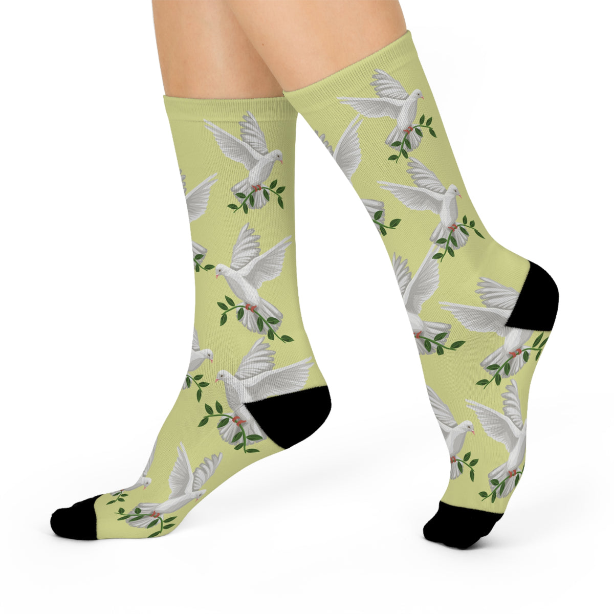CC Blu's Pistachio Green "Peace Socks" Cushioned Heel-&-Toe.  You Can Buy Separate Or Mix-Match With A SlumberWear Pistachio Gift Set.