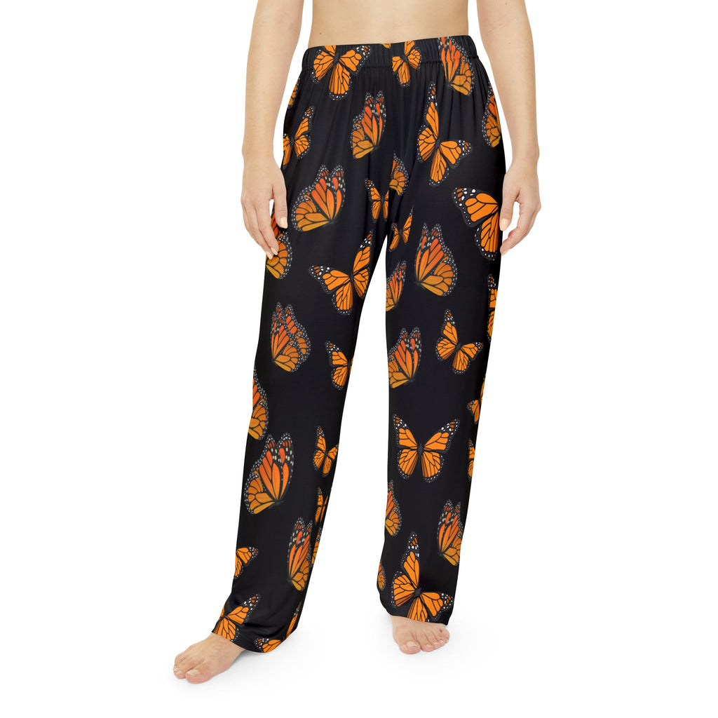 Women's Inspirational Monarch Miracle Black Butterfly Pajama Pants. Mix & March With CC Blu's Sleep Tops & Socks!