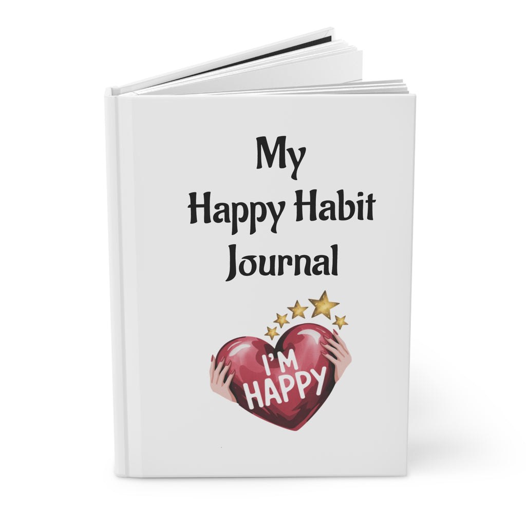 Happy Habit White, Life Tracking Hardcover Journal. Buy It With CC Blu's Matching Inspirational Women's Gift Sets!