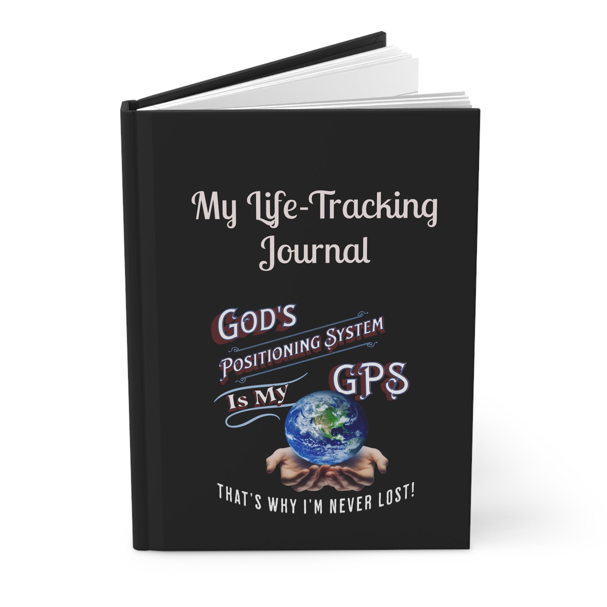 GPS Hardcover Personal  Soul-Tracking Journal. Match It With Black Morning Mug With-A-Message!