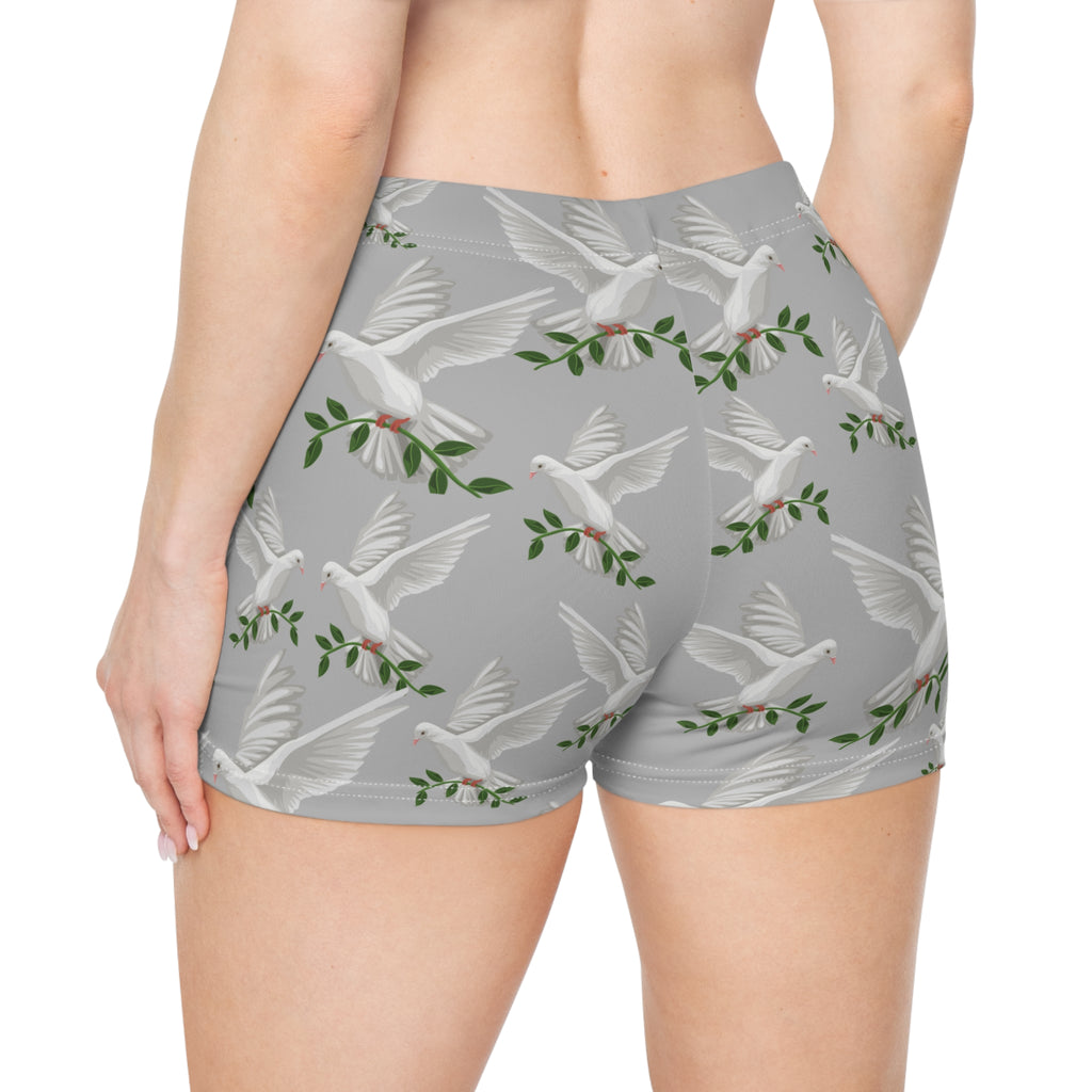 God's GPS Inspirational Women's Gifted Grey "Little Boy" Shorts. Match Them With CC Blue SlumberWear With-A-Message.