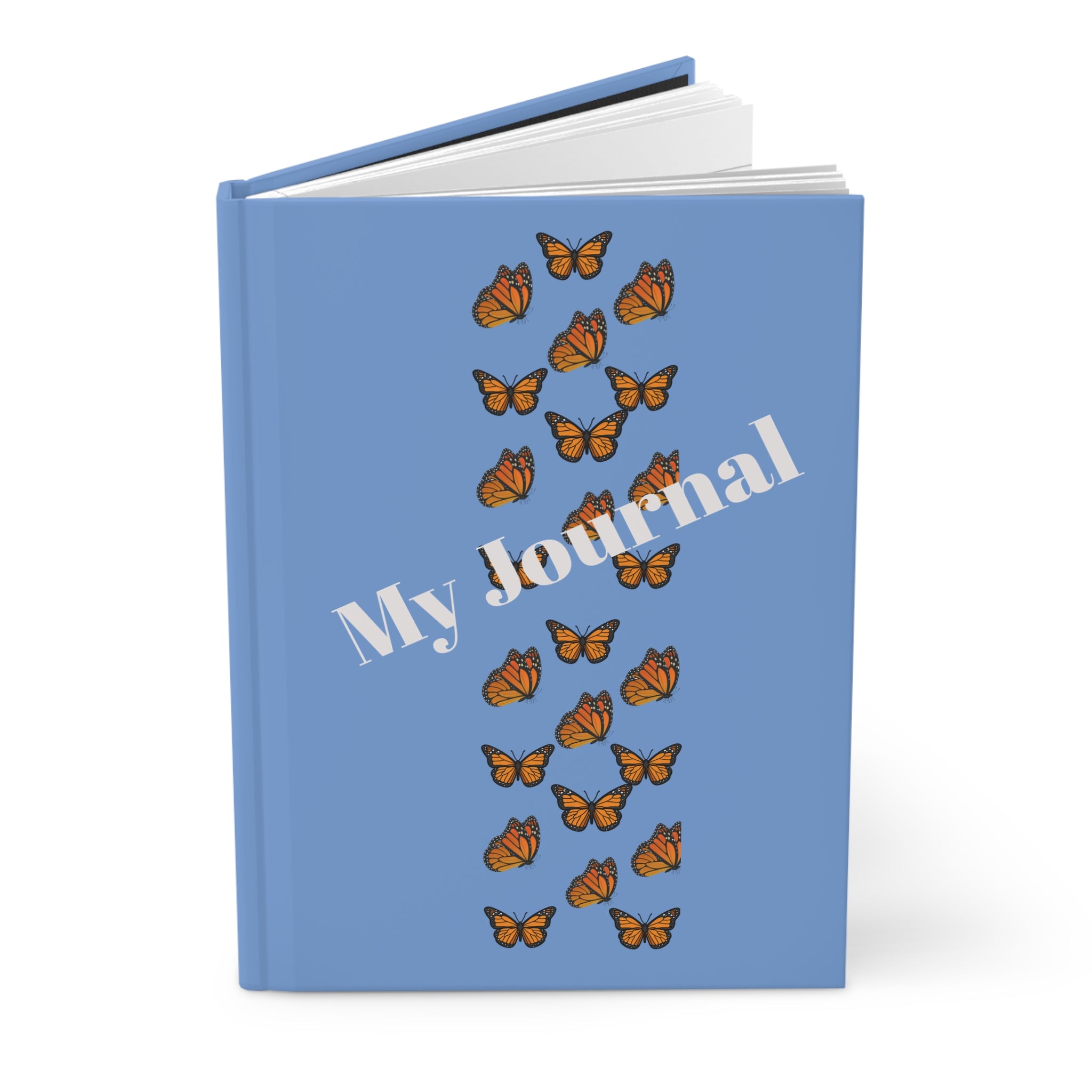 Monarch Miracles  Carolina Blue Inspirational Hardcover Life-tracking Morning Journal.