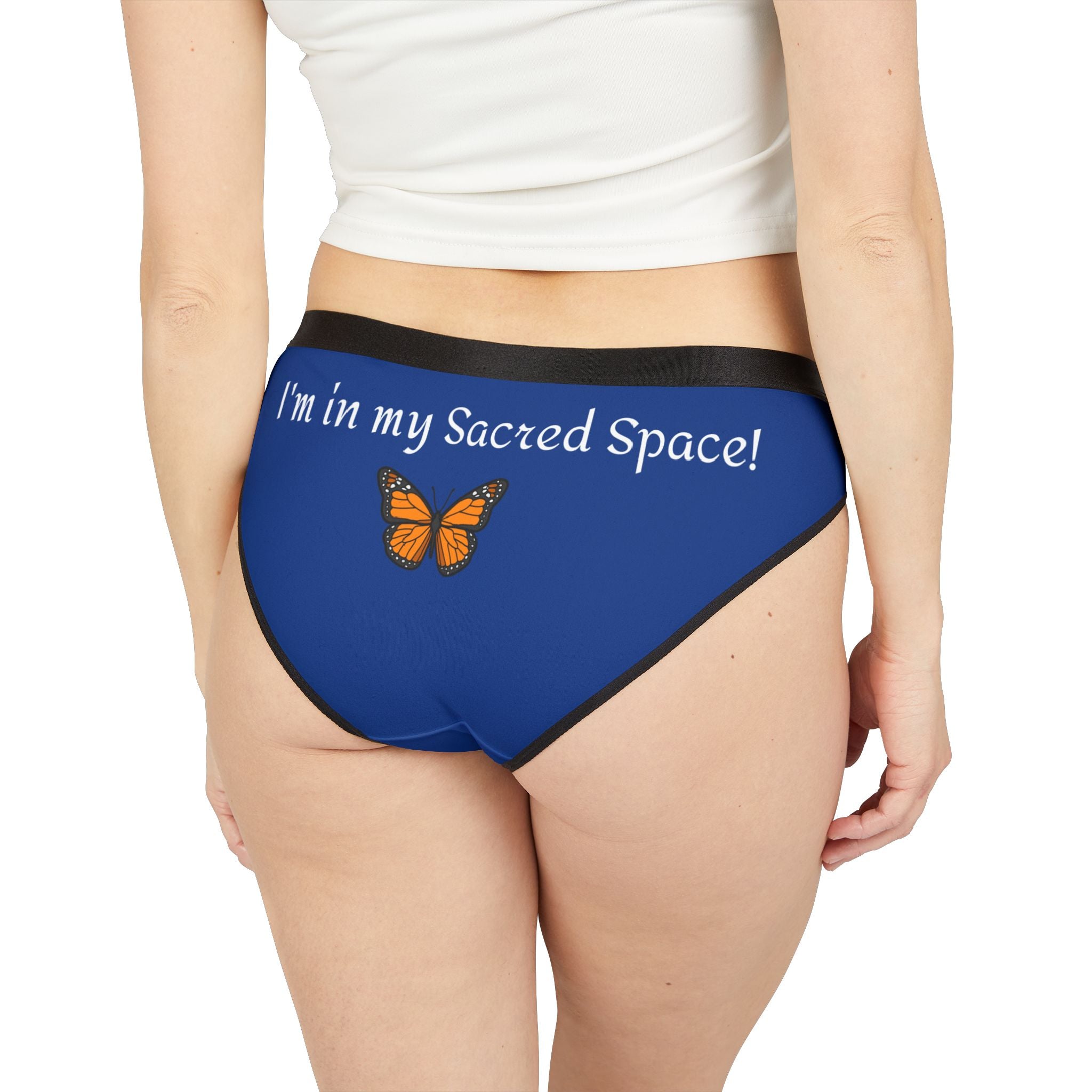 Women's Monarch Miracle Royalty Blue Hipster Underwear With-A-Message, Buy It With CC Blu Matching SlumberWear Sleeper T-Dress & Socks!