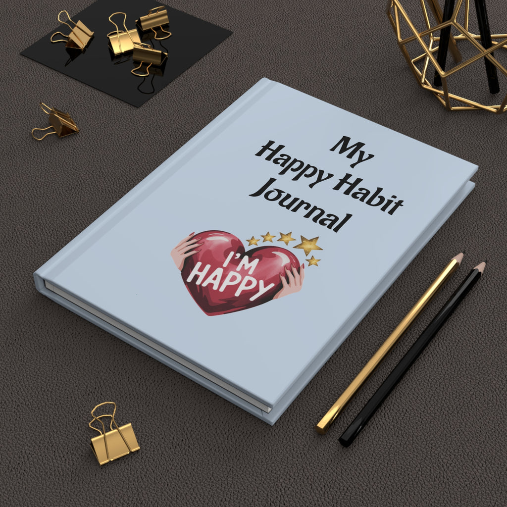 Happy Habit Blue Life-Tracking Inspirational Hardcover Journal. Add CC Blu SlumberWear Mix & Match Mug, Sleep-Shirt, With-A-Message, PJ Pants, & Socks!
