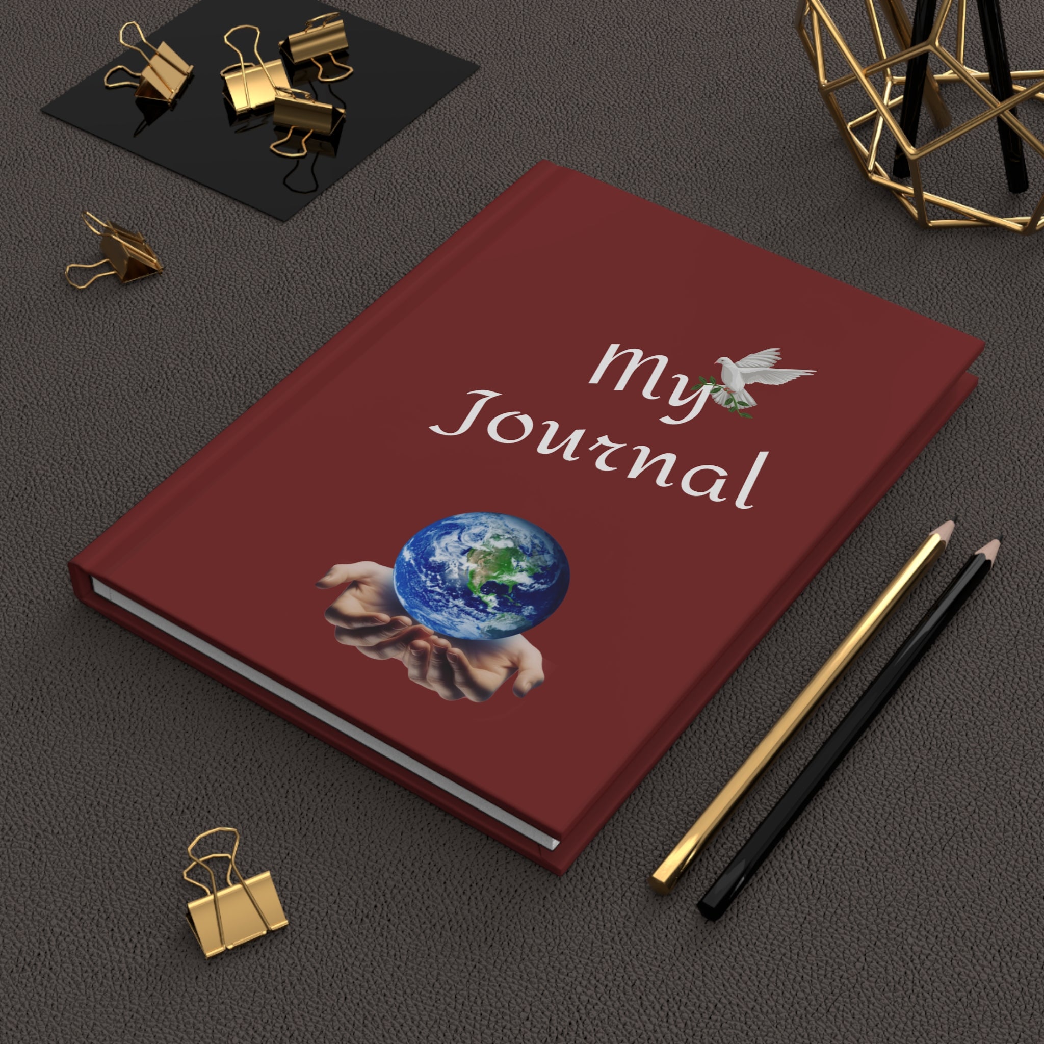 God's GPS Cardinal Red Hardcover Soul-Tracking Journal Matches CC Blu's 15oz Mug With-A-Message To Start Your Red-letter Day!
