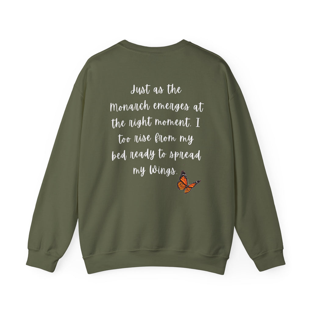 Women's Military Green Sweatshirt Style Pajama Top With-A-Message Mix & Matches CC Blu's PJ Pants & Socks Gift Sets.