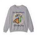 Women's Inspirational Monarch Sports Grey Sweatshirt Pajama Top! Mix & Match CC Blu's PJ Pants & Socks To Enhance Your Sleep!