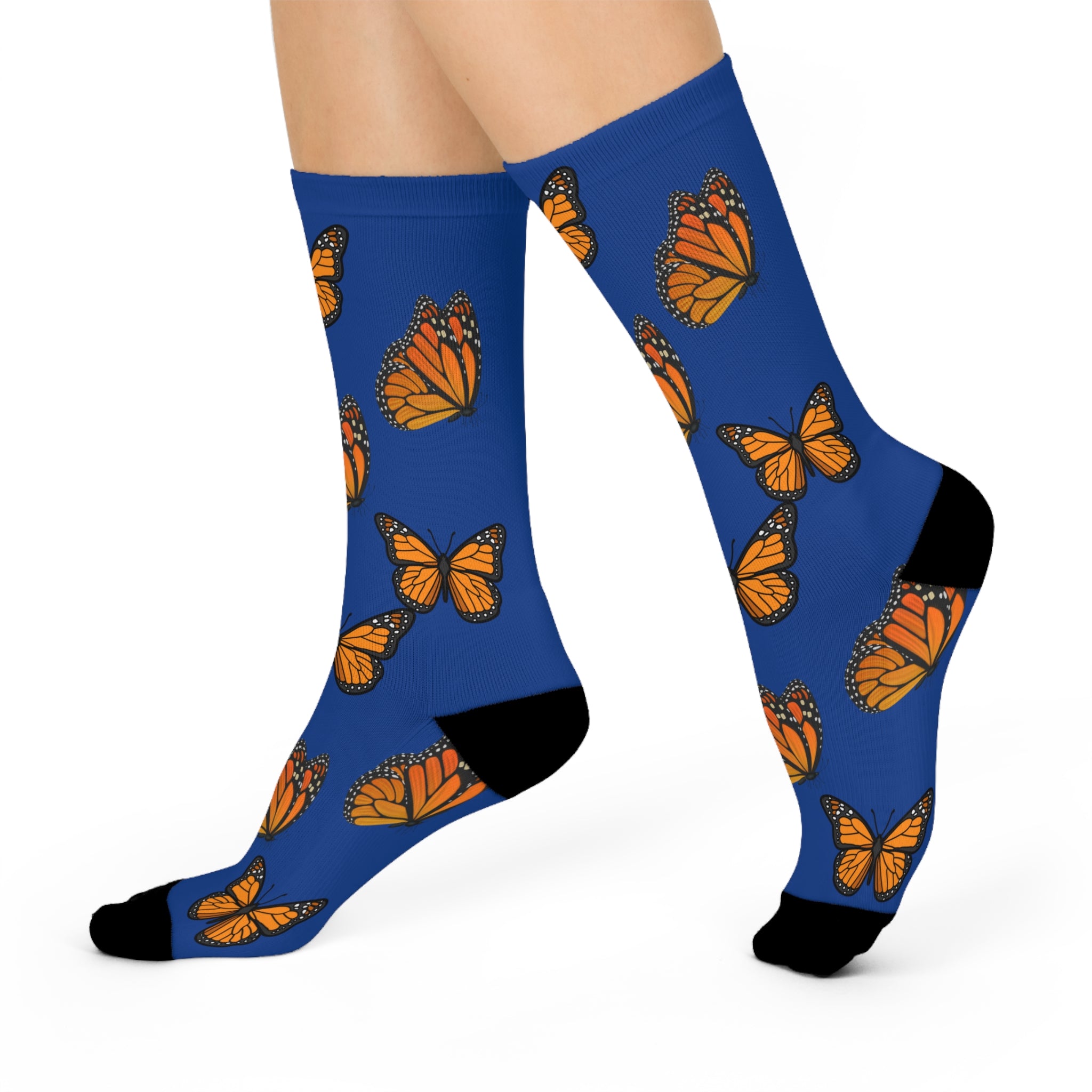 Royalty Blue Monarch Miracle Designer Socks  Inspirational  Cushioned Heel & Toe! Made To Match CC Blu's SlumberWear!