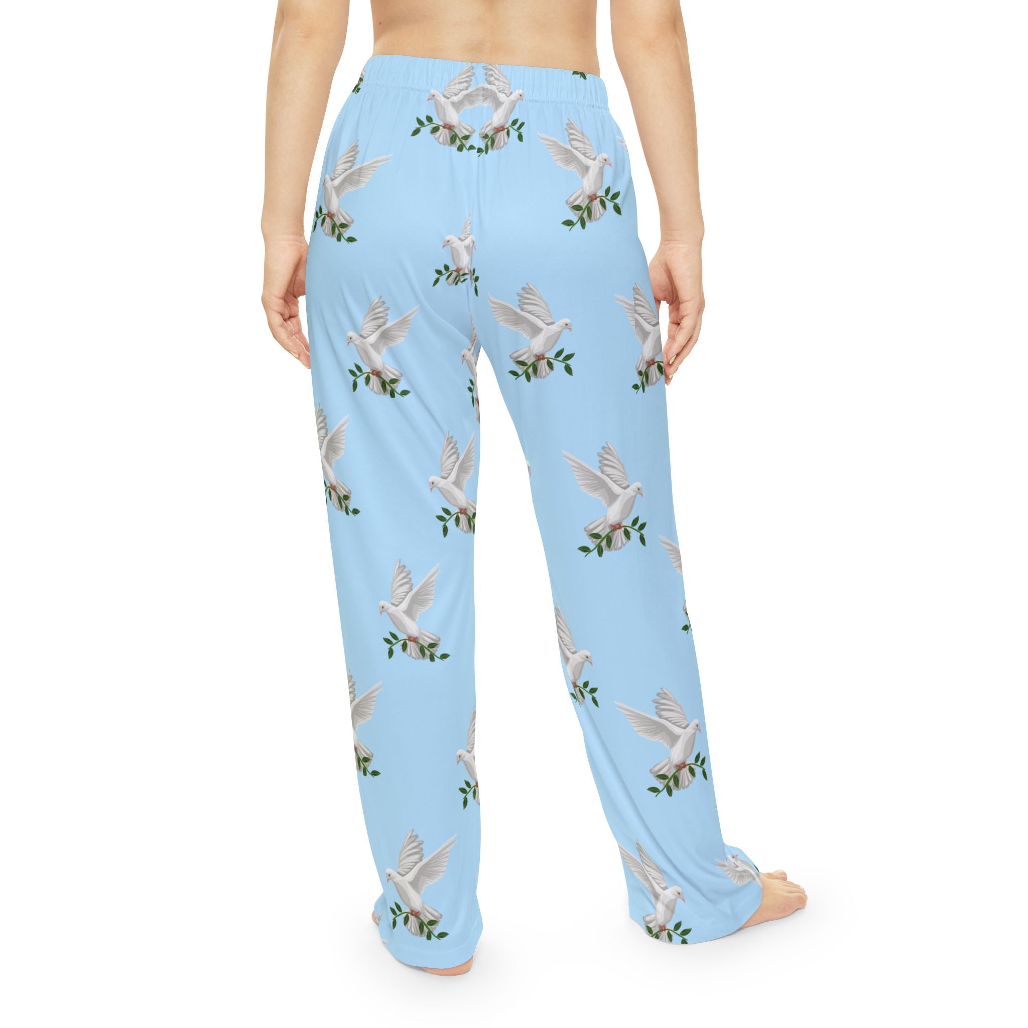 GPS Women's Blue Peace Dove  Pajama Pants. Buy With CC Blu's Premium Matching Sweatshirt Sleep Hoodie & Socks!