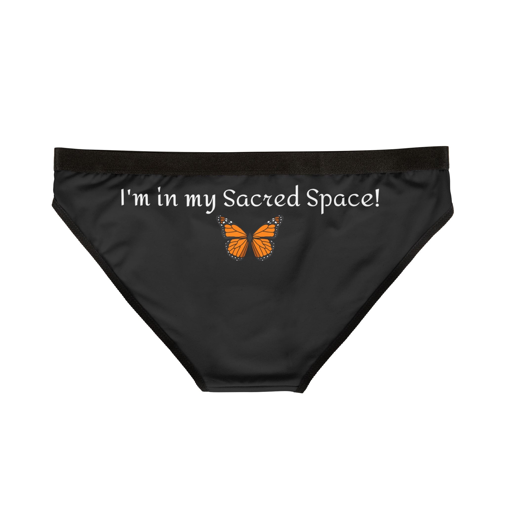 Women's Inspirational Monarch Miracle Bashful Black Hipster Undies! Match It With CC Blu's Sleepshirt T-Dress & Socks