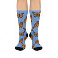 Monarch Miracle Inspirational Carolina Blue Cushioned Heel-&-Toe Stretch Socks. Mix & Match With CC Blu Gift Sets.