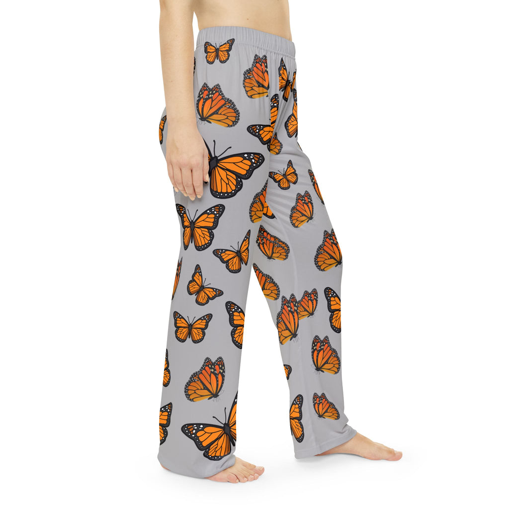 Monarch Inspirational Sport Grey Butterfly Pajama Pants. Mix & Match With CC Blu's Sweatshirt Sleep-Top & Socks!