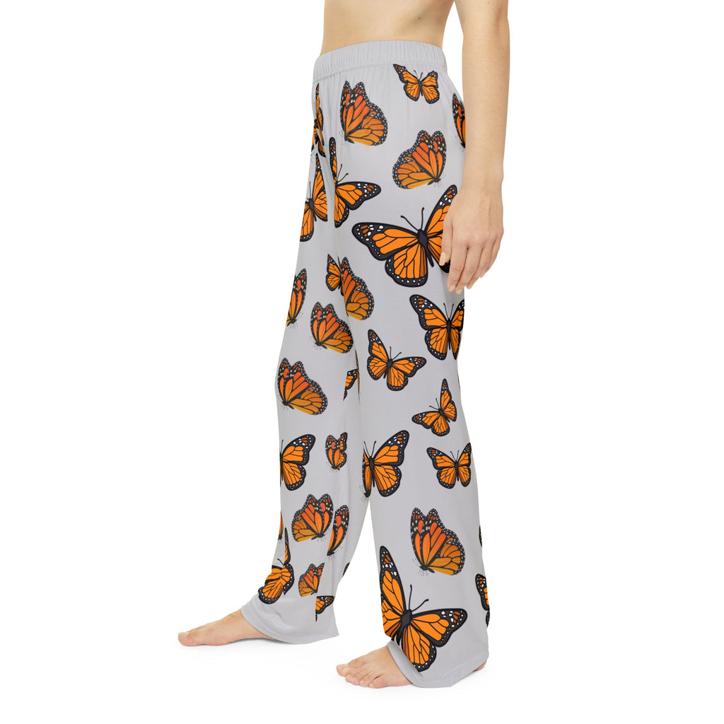 Women's Monarch Miracle Inspirational Sport Grey Butterfly Pajama Pants. Made to Mix & Match CC Blu's Butterfly SlumberWear.