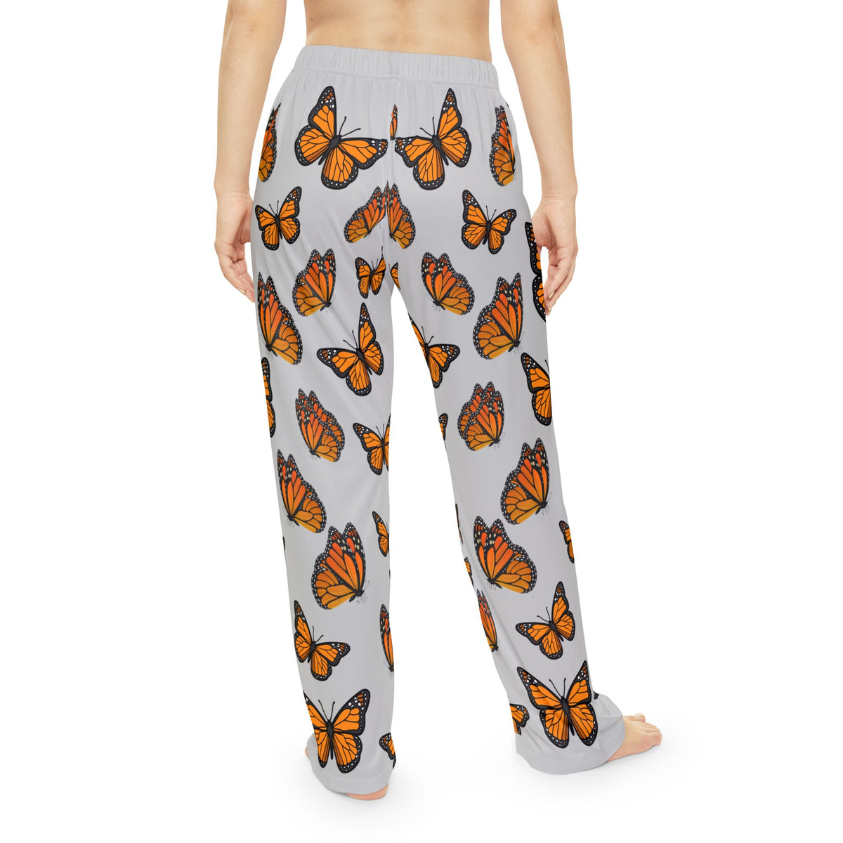 Women's Monarch Miracle Inspirational Sport Grey Butterfly Pajama Pants. Made to Mix & Match CC Blu's Butterfly SlumberWear.