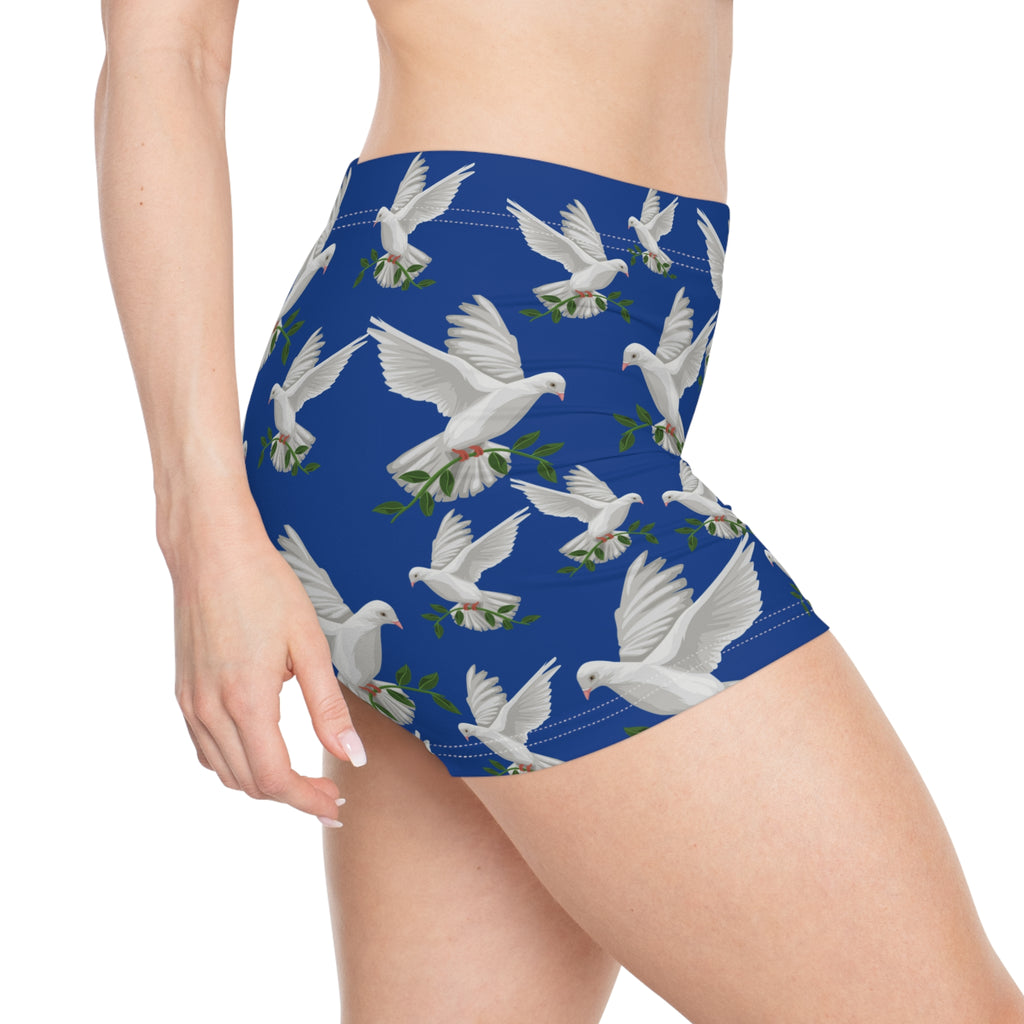 God's GPS Inspirational Women's Blue"Little Boy" Shorts. Match Them With CC Blue SlumberWear With-A-Message.