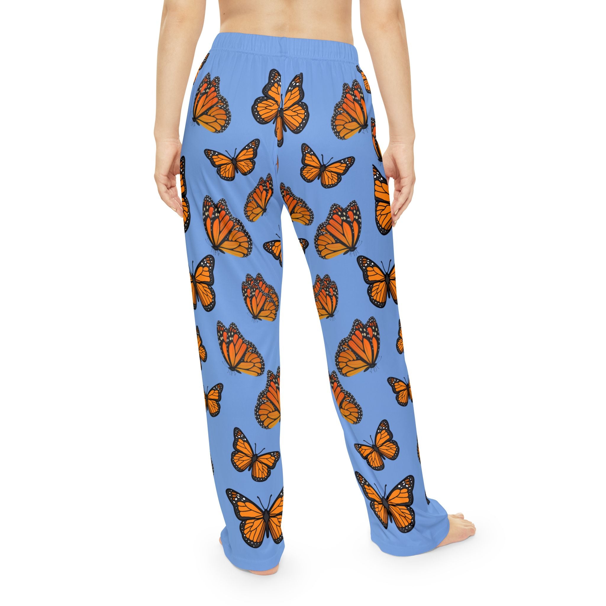 Women's Monarch Inspirational Carolina Blue Butterfly Pajama Pants!  Mix & Match CC Blu's Sweatshirt Sleep-Top & Socks!