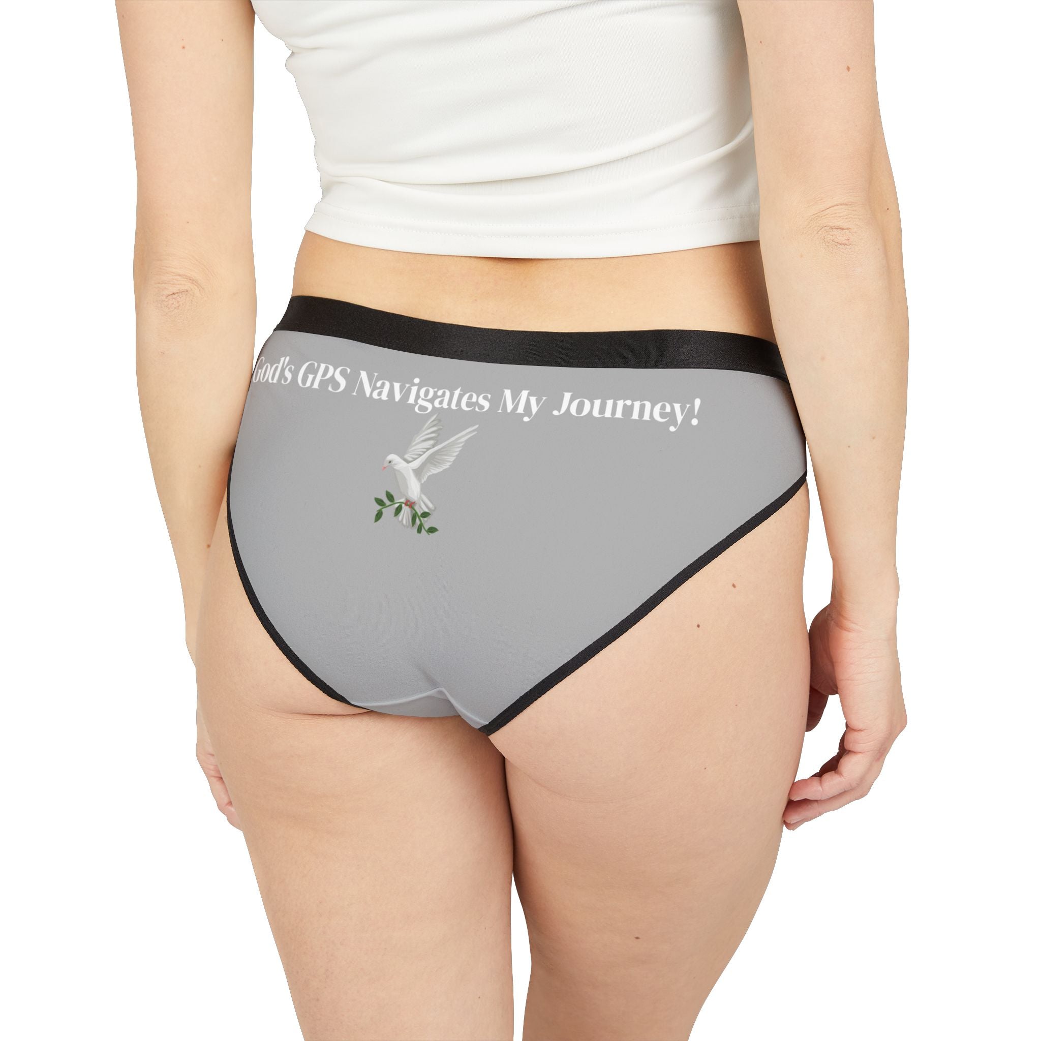 GPS Gifted Grey Ladies Inspirational Undies With-A-Message Will Match CC Blu's Grey SlumberWear T-Dress & Socks!