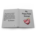 Happy Habit Grey Life-Tracking Hardcover Journal. Match It With CC Blu Happy Habit Sleep-Shirt, PJ Pants, 15oz Mug Gift Sets!
