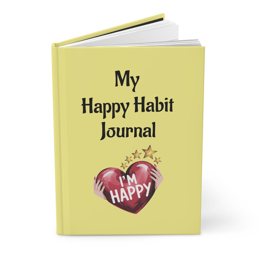 Happy Habit Yellow Life Tracking Hardcover Journal. Match CC Blu's 5-Piece Gift Set With Mug, Socks, Sleep-Dress & PJ Bottoms