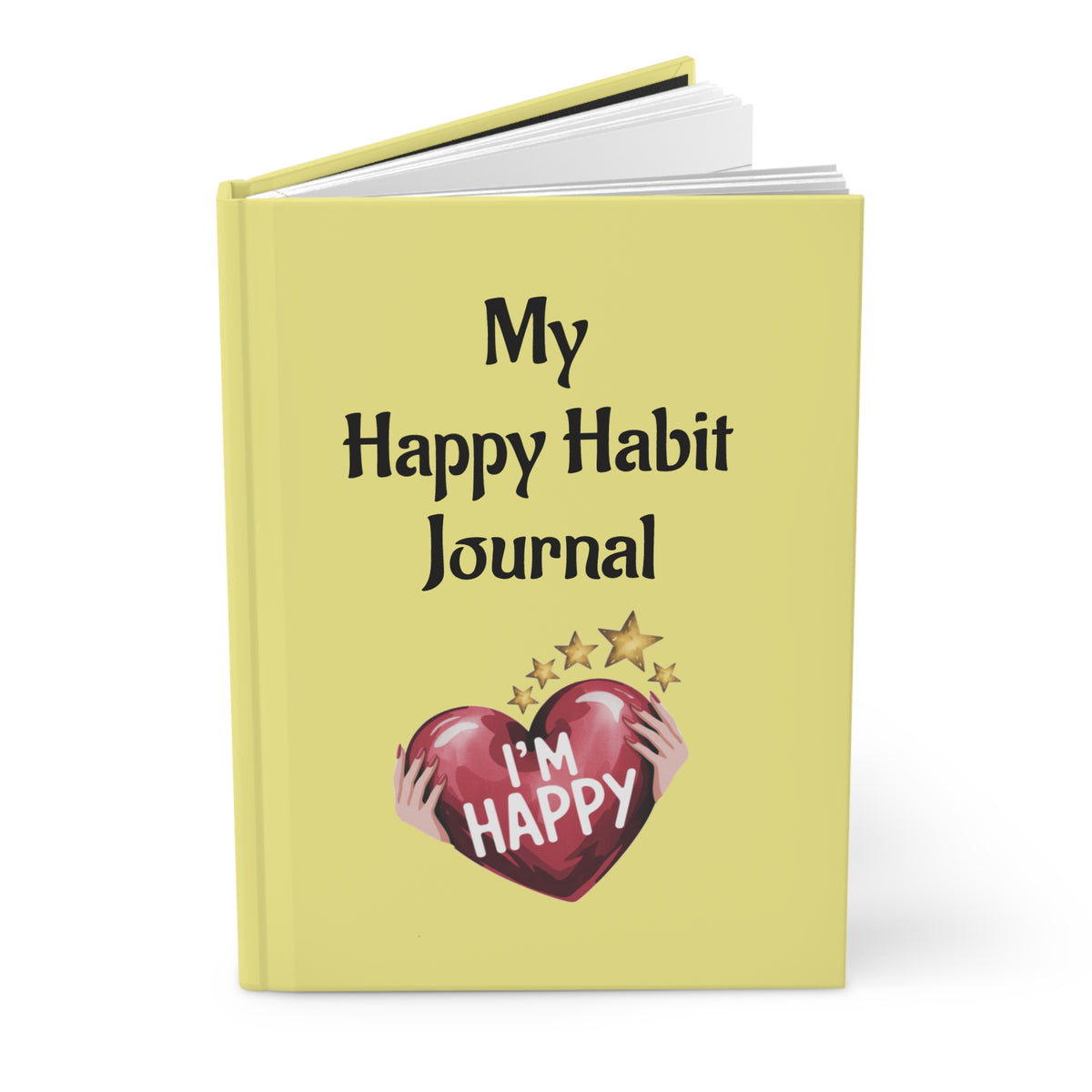 Happy Habit Yellow Life Tracking Hardcover Journal. Match CC Blu's 5-Piece Gift Set With Mug, Socks, Sleep-Dress & PJ Bottoms