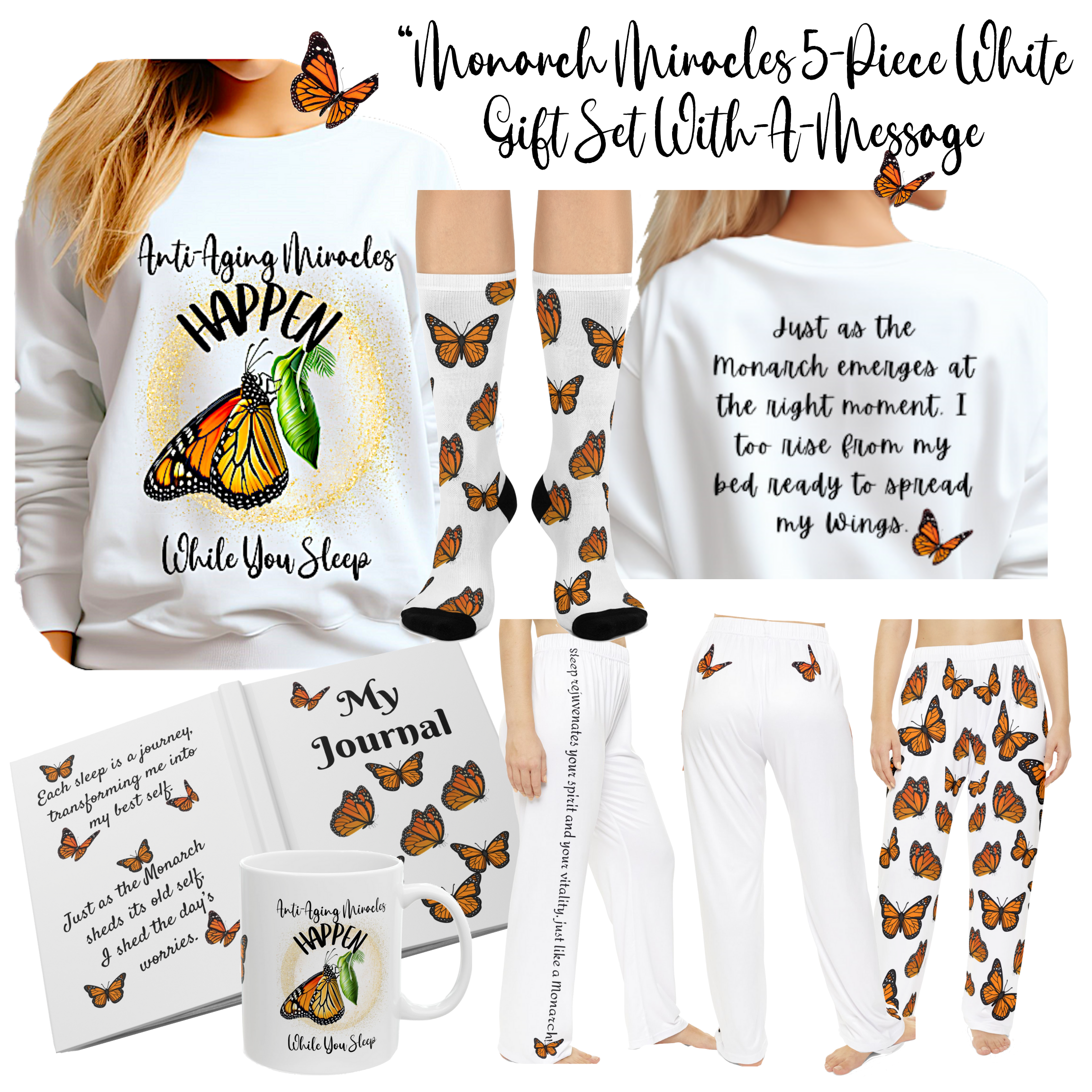 Monarch Miracle White PJ Sleep-Top Mix & Match With Women's SlumberWear Gift Sets!