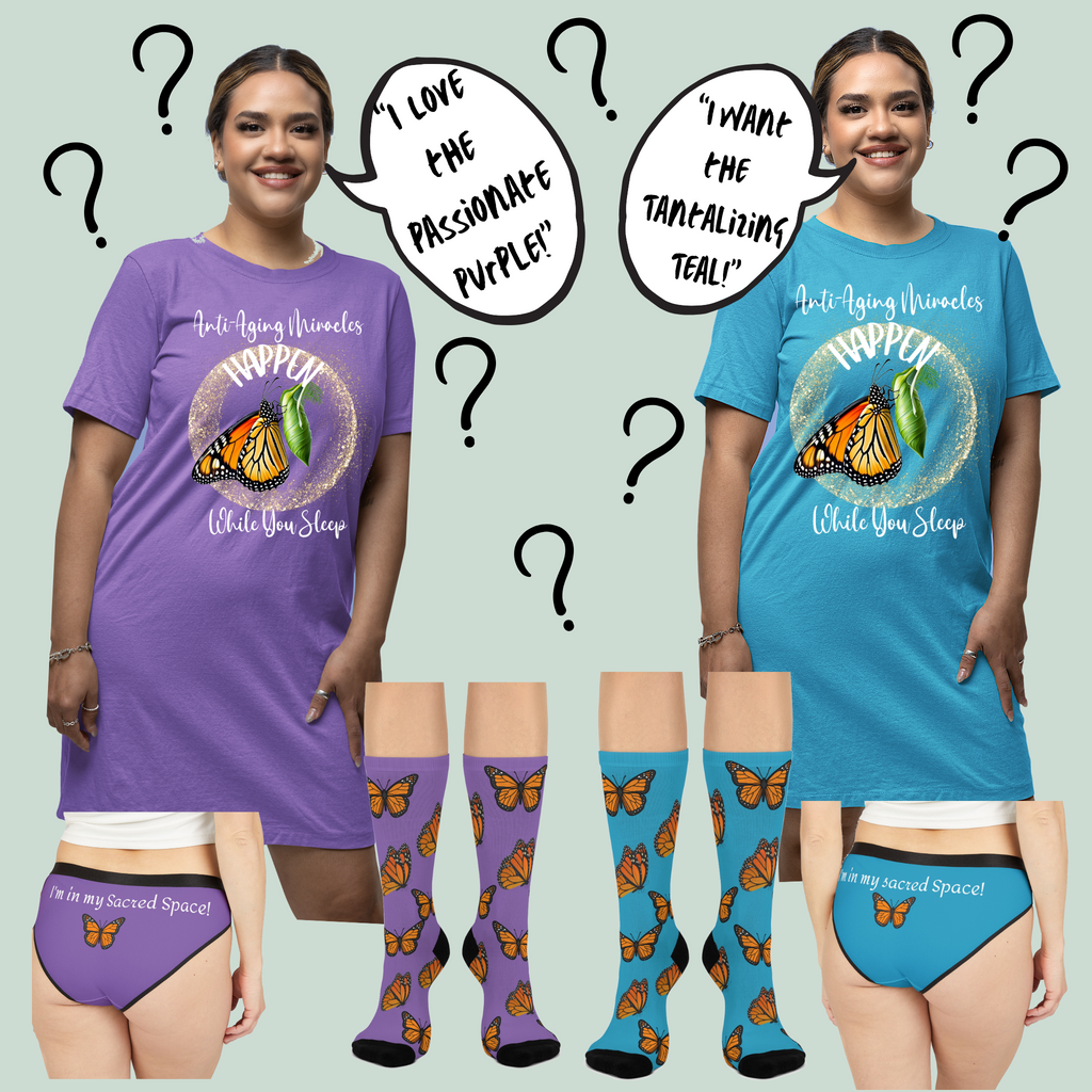Monarch Miracles Inspirational Passionate Purple Super Designer Socks! Made to Match All CC Blu SlumberWear!