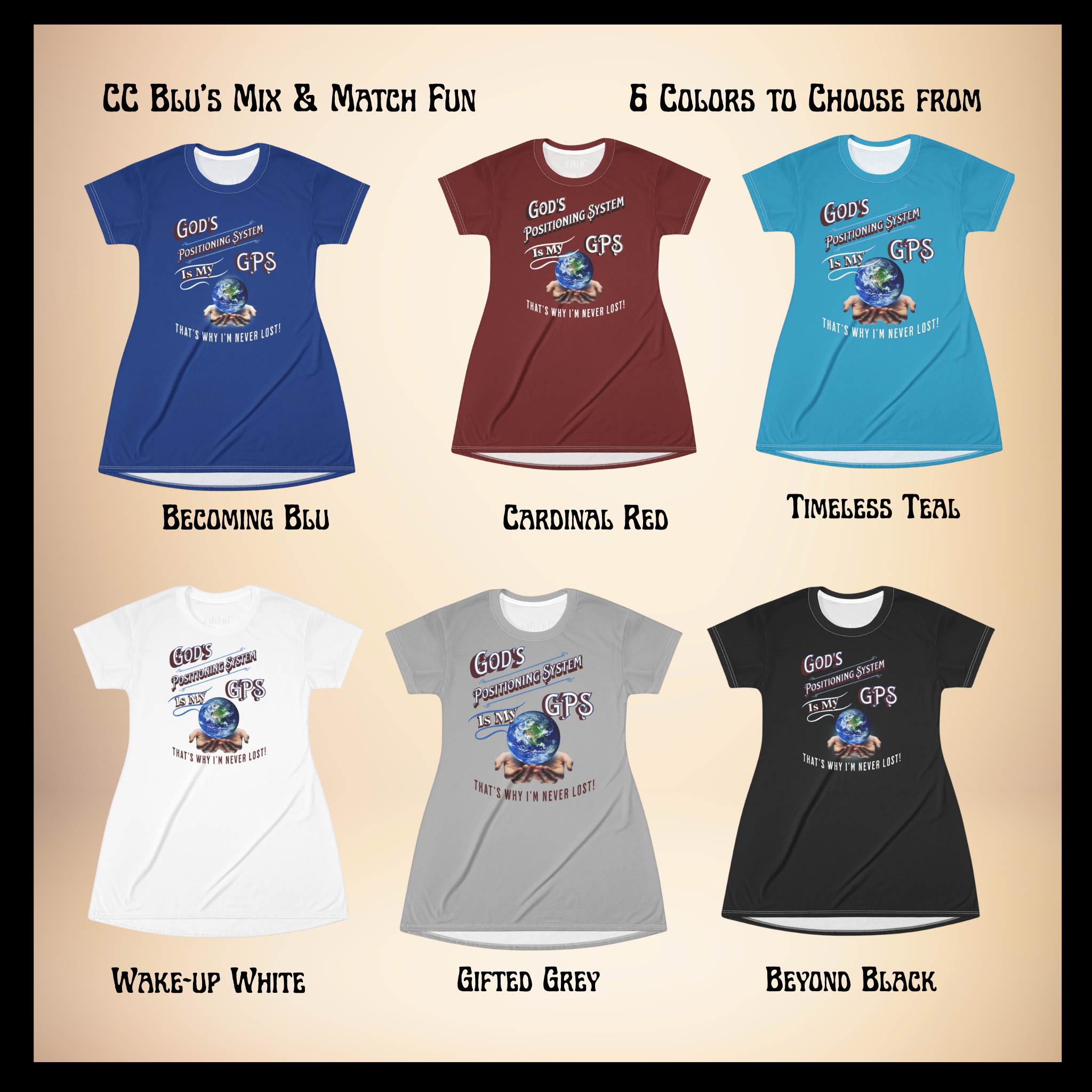 God's GPS Women's Inspirational Wake-up White Underwear With-A- Message! Match it With CC Blu's Sleeper Shirt T-Dress & Socks!