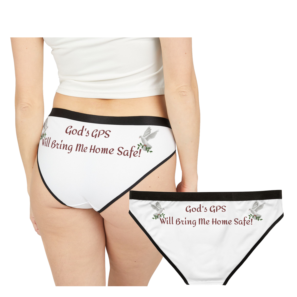 God's GPS Women's Inspirational Wake-up White Underwear With-A- Message! Match it With CC Blu's Sleeper Shirt T-Dress & Socks!