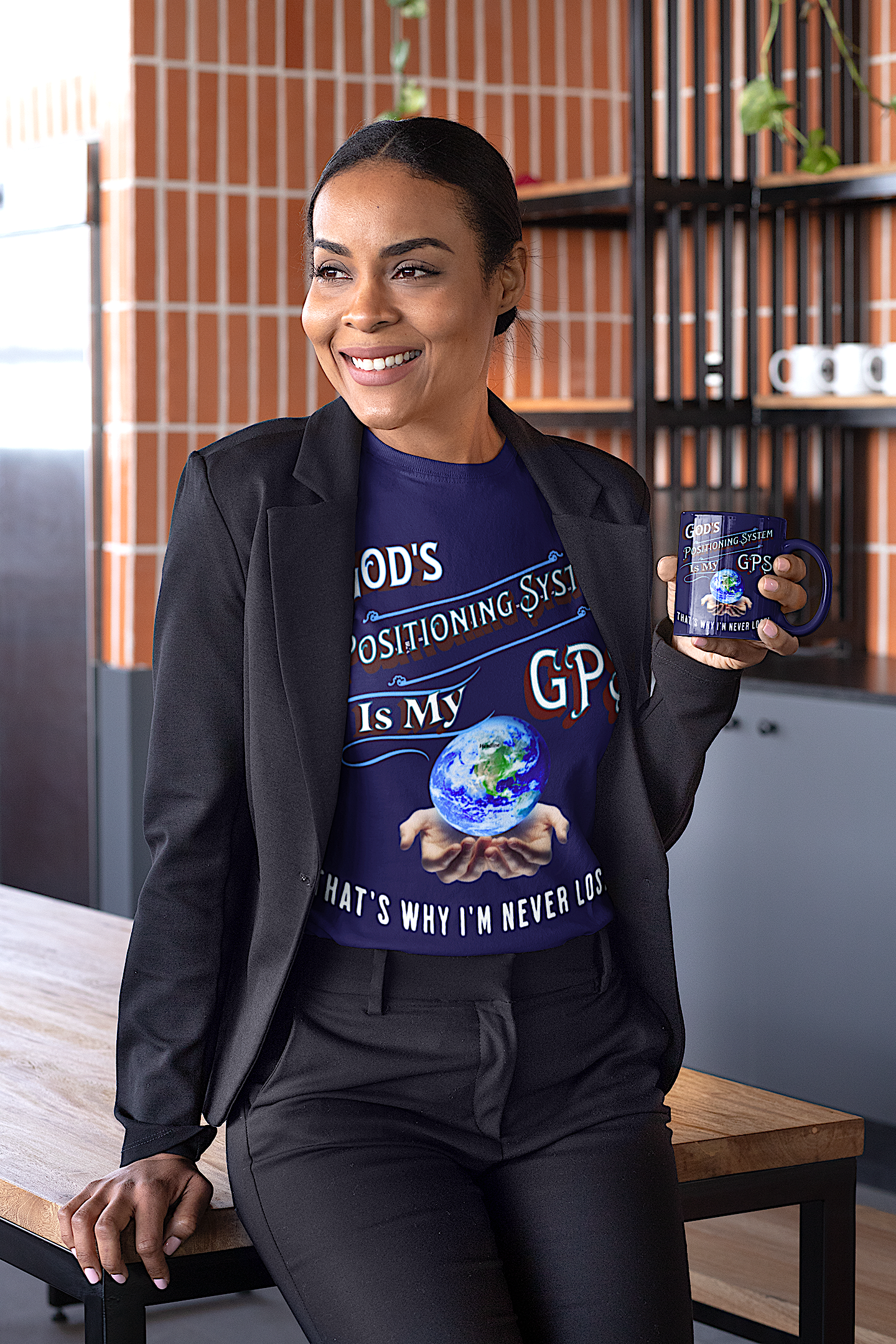 GPS Hardcover Personal  Soul-Tracking Journal. Match It With Black Morning Mug With-A-Message!