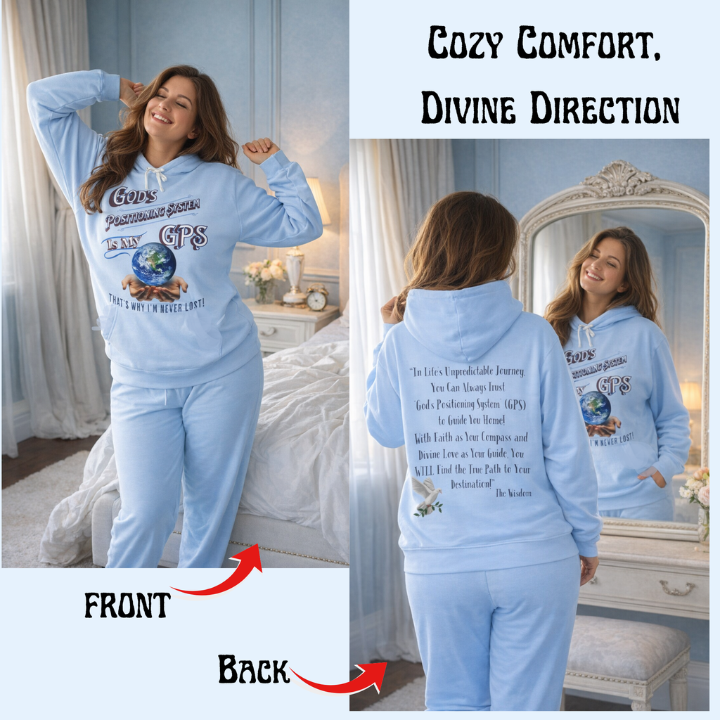 CC Blu  Light Blue SlumberWear Sleeper-Hoodie. Designer Premium Quality. Made Just 4 You. Women's 5 Piece Gift Set Available