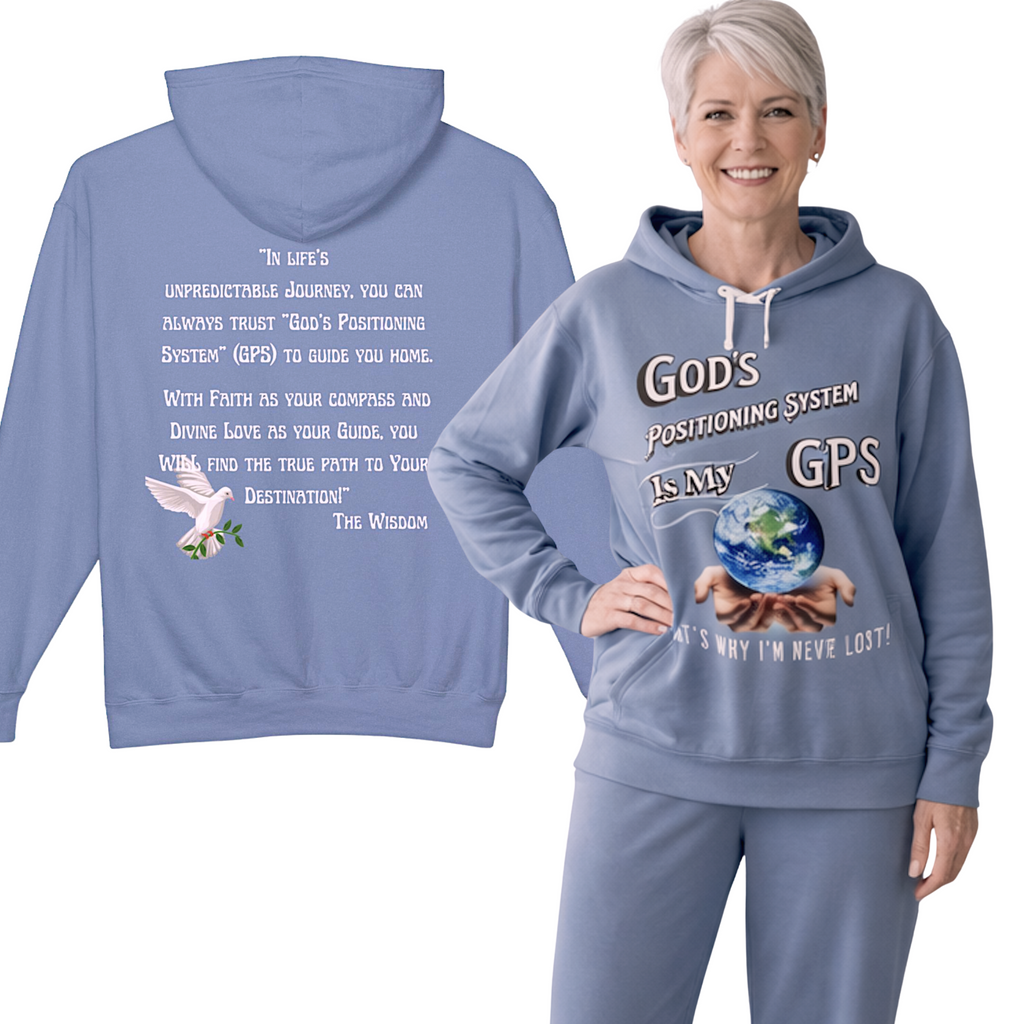 GPS Blue Jean SlumberWear Hooded Sleep-Shirt Designer Premium Quality. With-A-Message Just 4 You!.