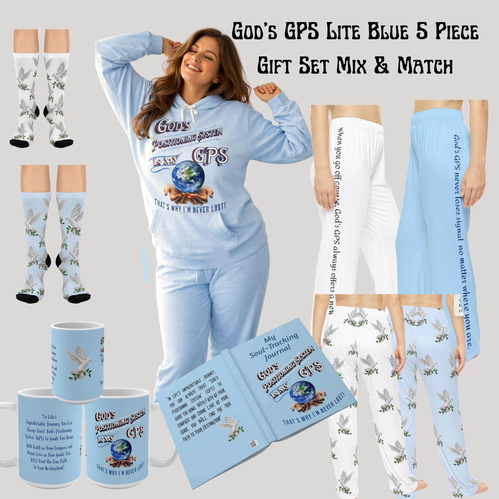 Women's 100% Cotten Designer Premium Quality Lite Blue SlumberWear Sleeper-Hoodie Is Made By Custom Colors Just 4 You!