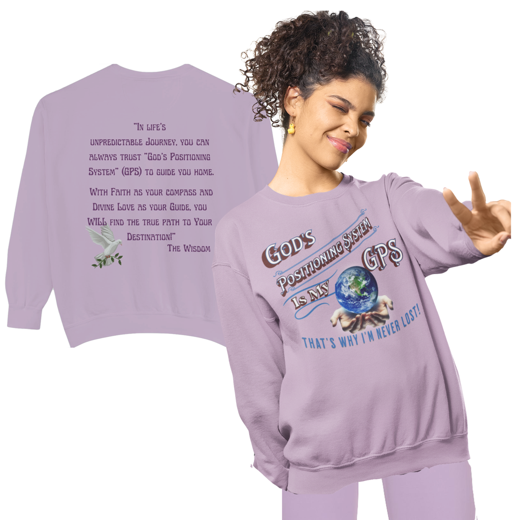 God's GPS Shades of Lilac SlumberWear Sleeper-Sweatshirt With-A-Message Mix & Match With CC Blu GPS Collection.