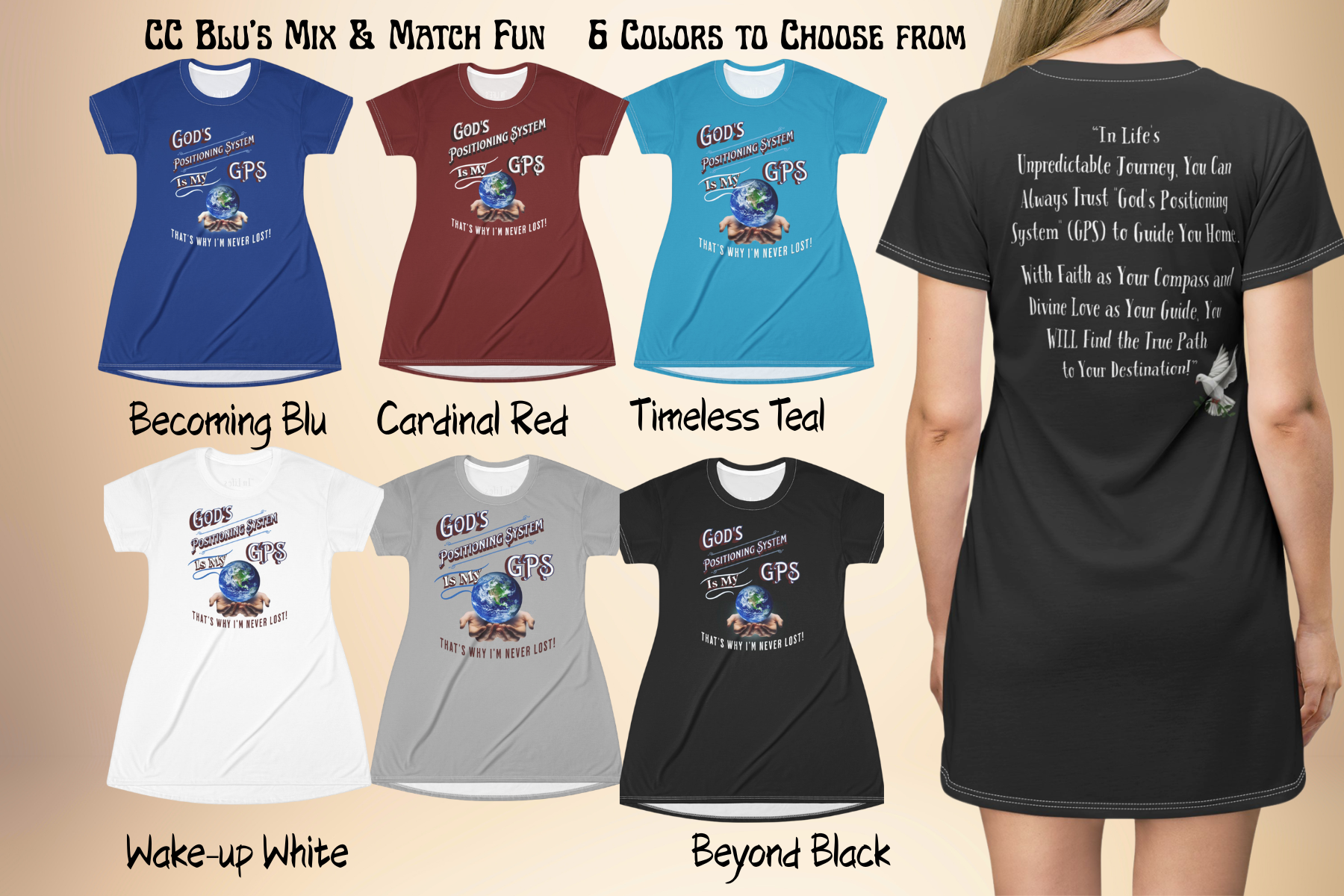 God's GPS Inspirational Women's Timeless Teal. "Little Boy" Shorts. Match Them With CC Blue SlumberWear With-A-Message.