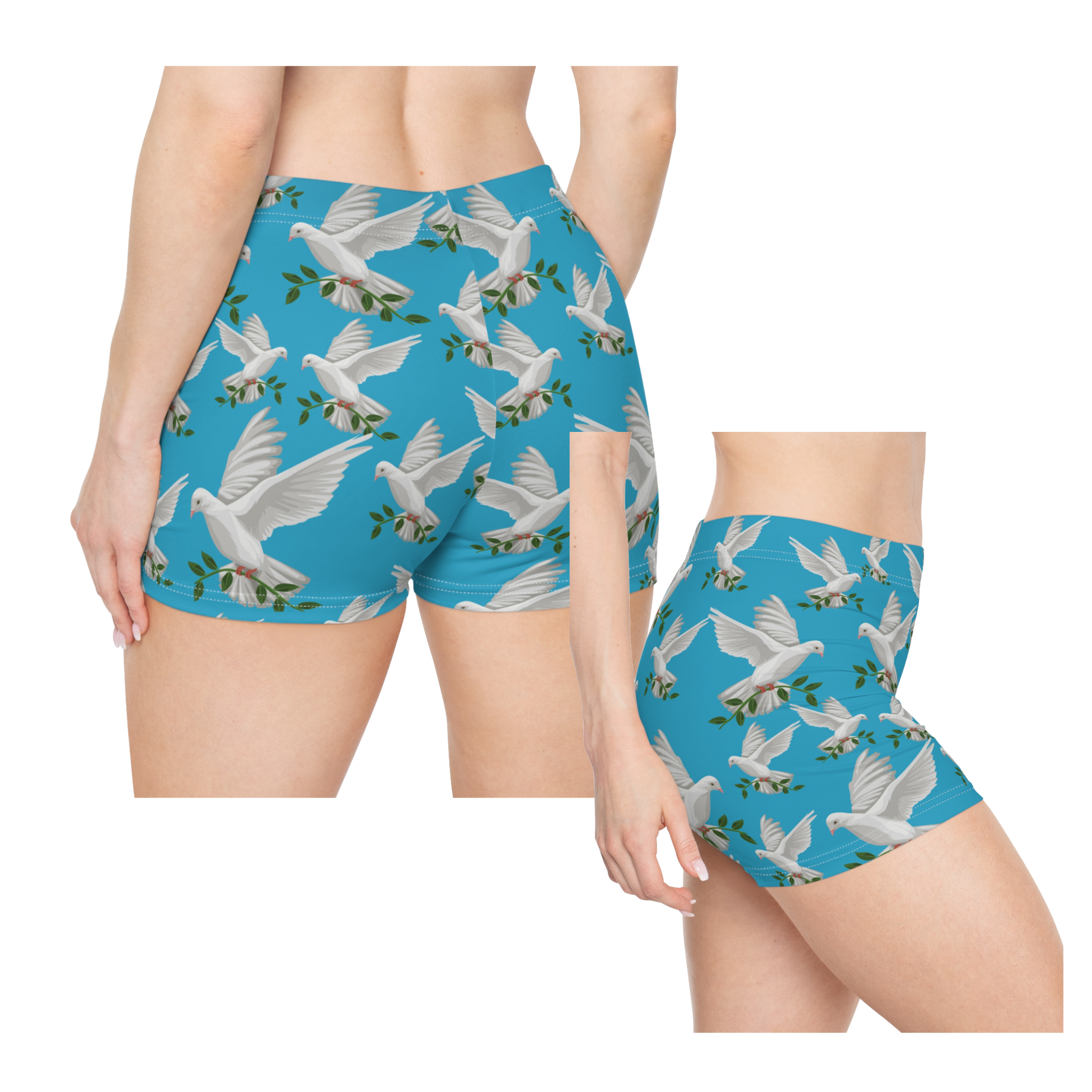 God's GPS Inspirational Women's Timeless Teal. "Little Boy" Shorts. Match Them With CC Blue SlumberWear With-A-Message.