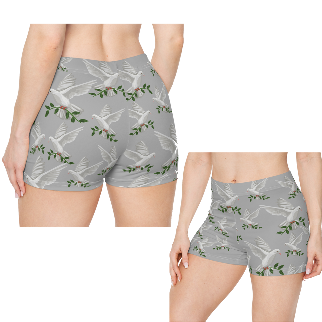 God's GPS Inspirational Women's Gifted Grey "Little Boy" Shorts. Match Them With CC Blue SlumberWear With-A-Message.
