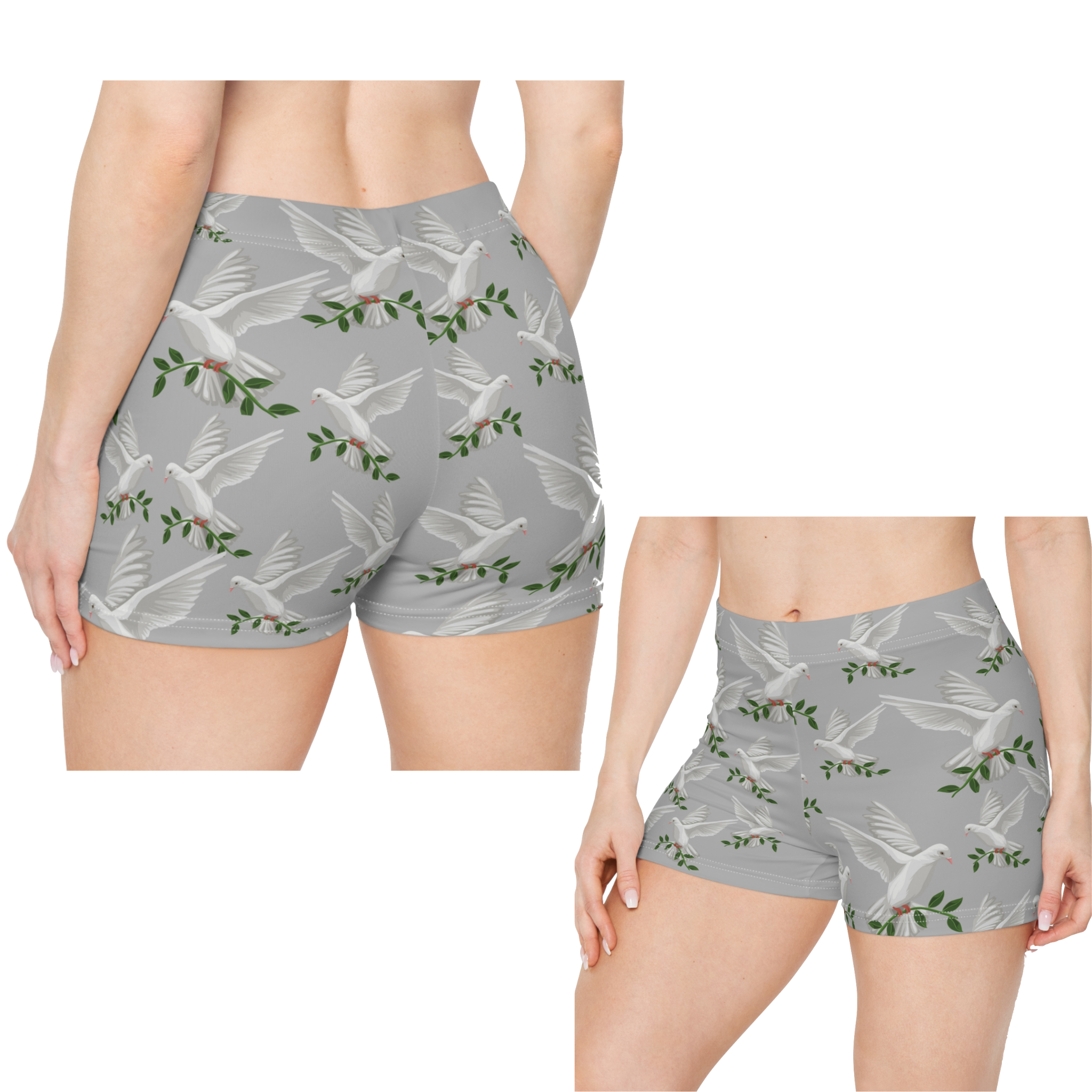 God's GPS Inspirational Women's Gifted Grey "Little Boy" Shorts. Match Them With CC Blue SlumberWear With-A-Message.