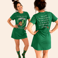 Monarch Miracle Green Goddess Sleeper T-Dress With-A-Message, Matches CC Blu's Green Goddess Shorts, Socks, & SlumberWear!
