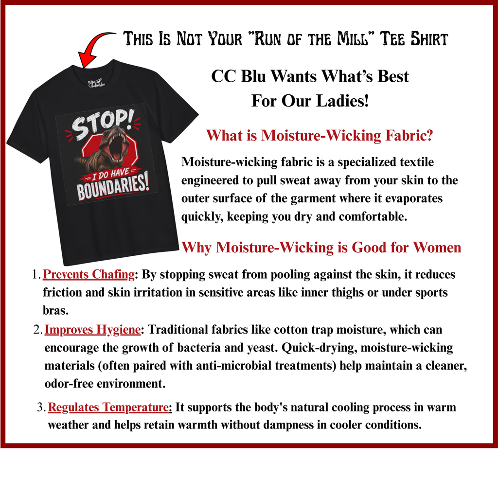 Ladies, Stop! Get Your I Do Have Boundaries T-Shirt — Check out CC Blu's SlumberWear & Beyond Shirt of the Month Collection